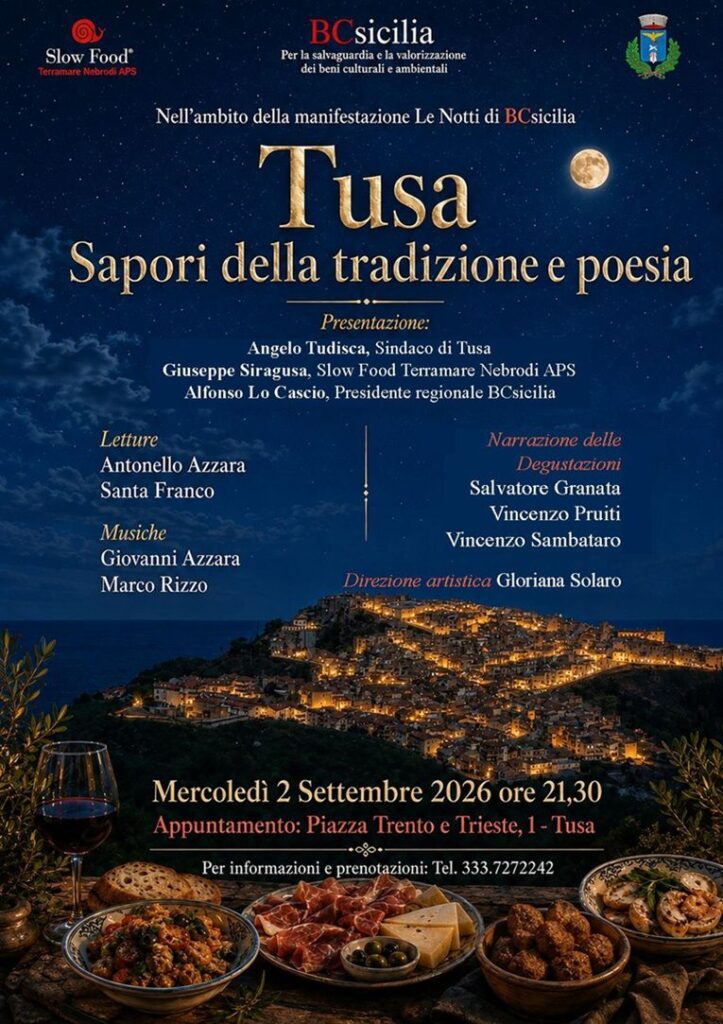 Sapori della tradizione e poesia - Evento del 2 Settembre 2026
